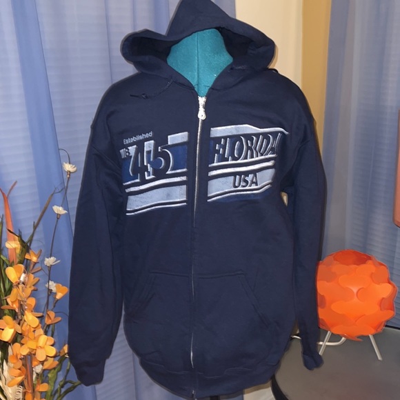 Gildan | Boys Dark Blue Long Sleeve Graphic Print Hoodie - Picture 3 of 8